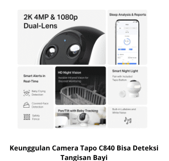 Keunggulan Camera Tapo C840 Bisa Deteksi Tangisan Bayi